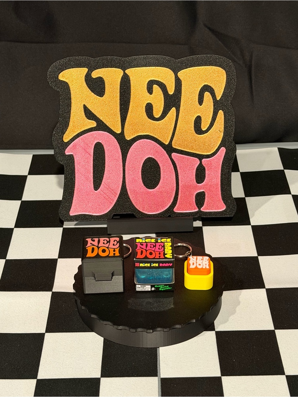 NeeDoh Nice Ice Baby / 3D printed Case & Fidget Clicker, Pick Your Colors